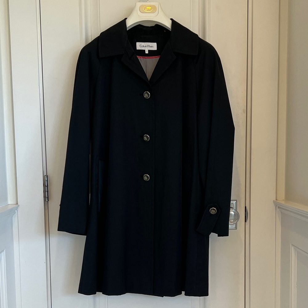 Calvin Klein Women's Black Raincoat